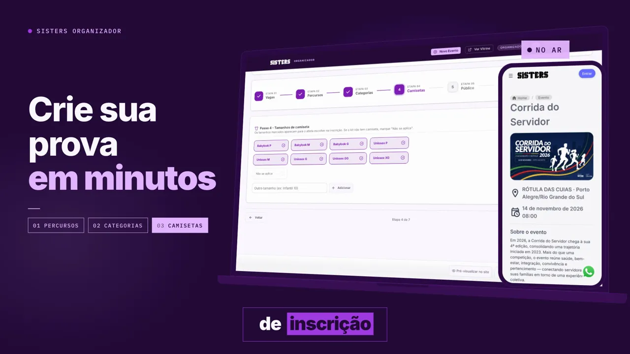 Inscrições em tempo real, Pix e cartão