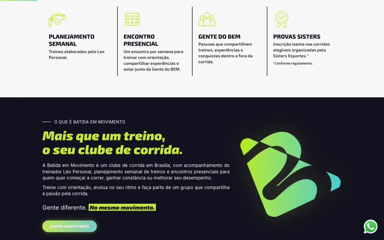 Seções com animação de revelar e marca-texto